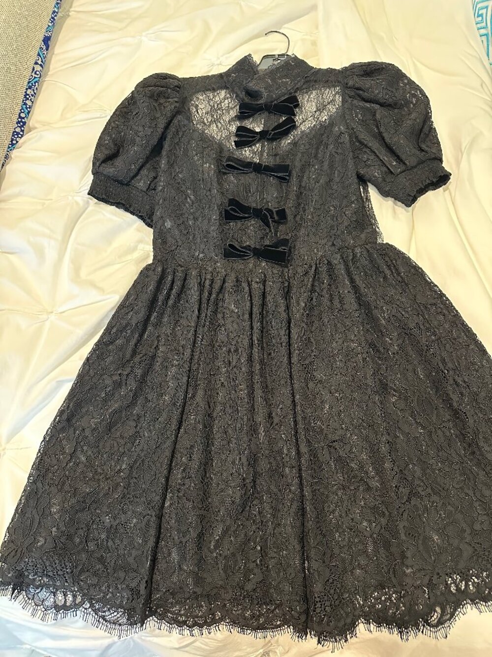 Alice + Olivia - Black Lace Dress - Size 6